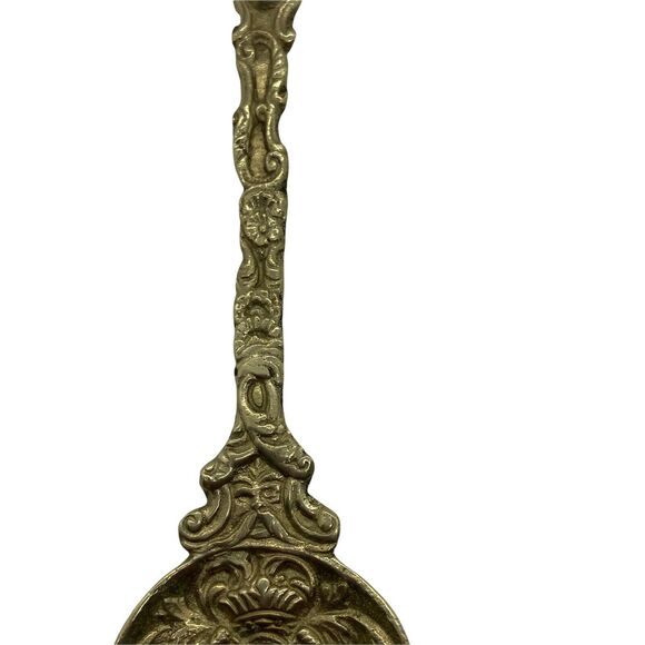 Meat Fork Vintage Montagnani Italy Ornate Gold Tone Decorative Serving 7" - Picture 2 of 16